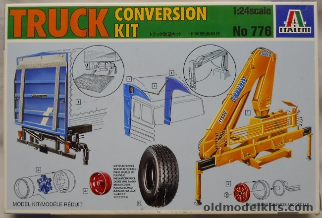 Italeri 1/24 Truck Conversion Kit Lift Gate / Loading Crane/ Wheels and Tires, 776 plastic model kit